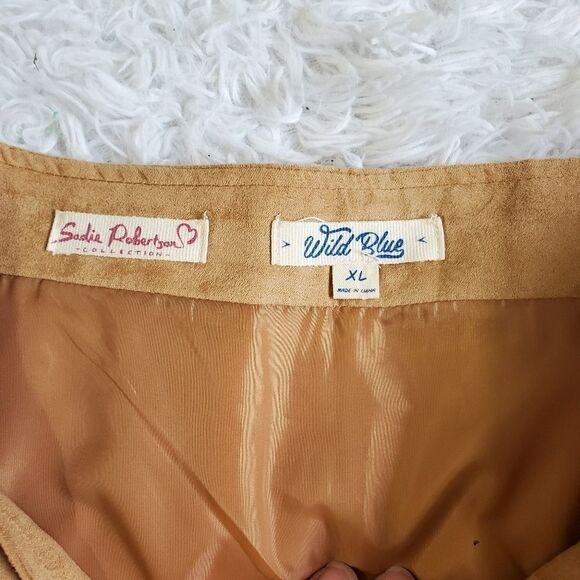 Wild blue suede skirt - Picture 4 of 9